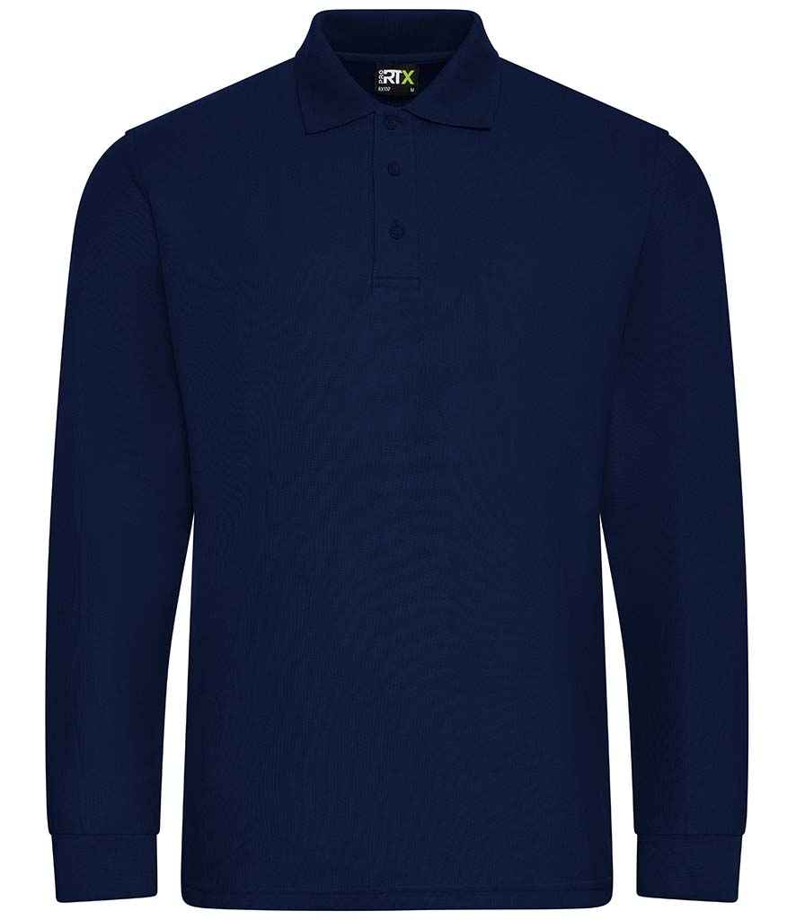 Pro RTX Pro Long Sleeve Piqué Polo Shirt Navy