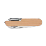 Branded Multi tool pocket knife bamboo