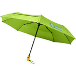 Branded Bo 21" foldable auto open/close recycled PET umbrella