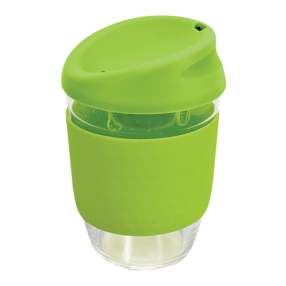 Glass Coffee Cup with Silicone Band - Kiato Cup