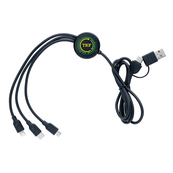 Branded RCS recycled TPE and recycled plastic 6-in-1 cable