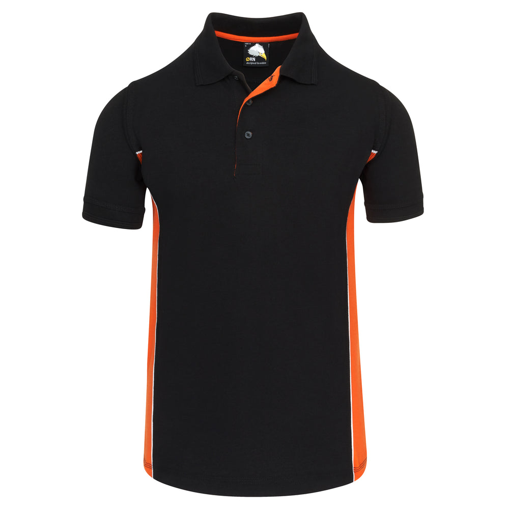 Orn Silverswift Two Tone Poloshirt Black/Orange