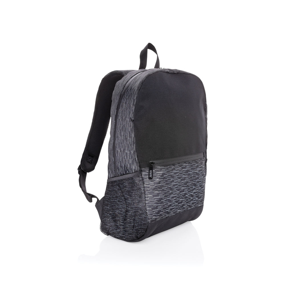 Branded AWARE™ RPET Reflective laptop backpack