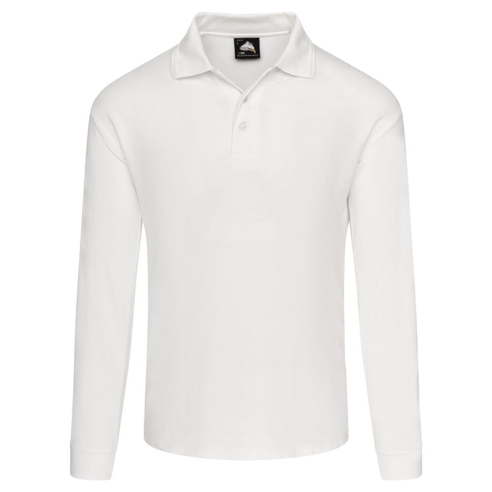 Orn Weaver Premium L/S Poloshirt White