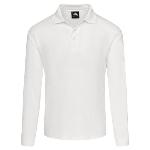 Orn Weaver Premium L/S Poloshirt White