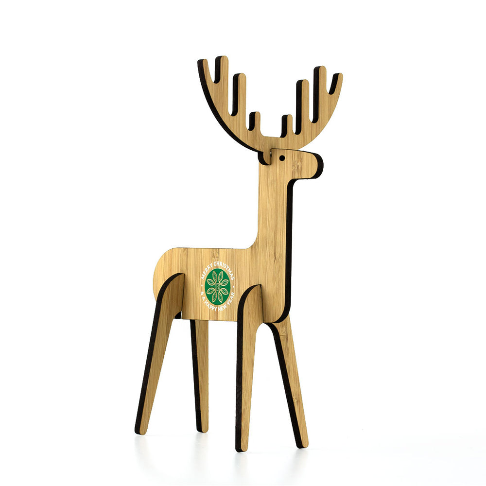 Bamboo Flatpack Reindeer Decoration