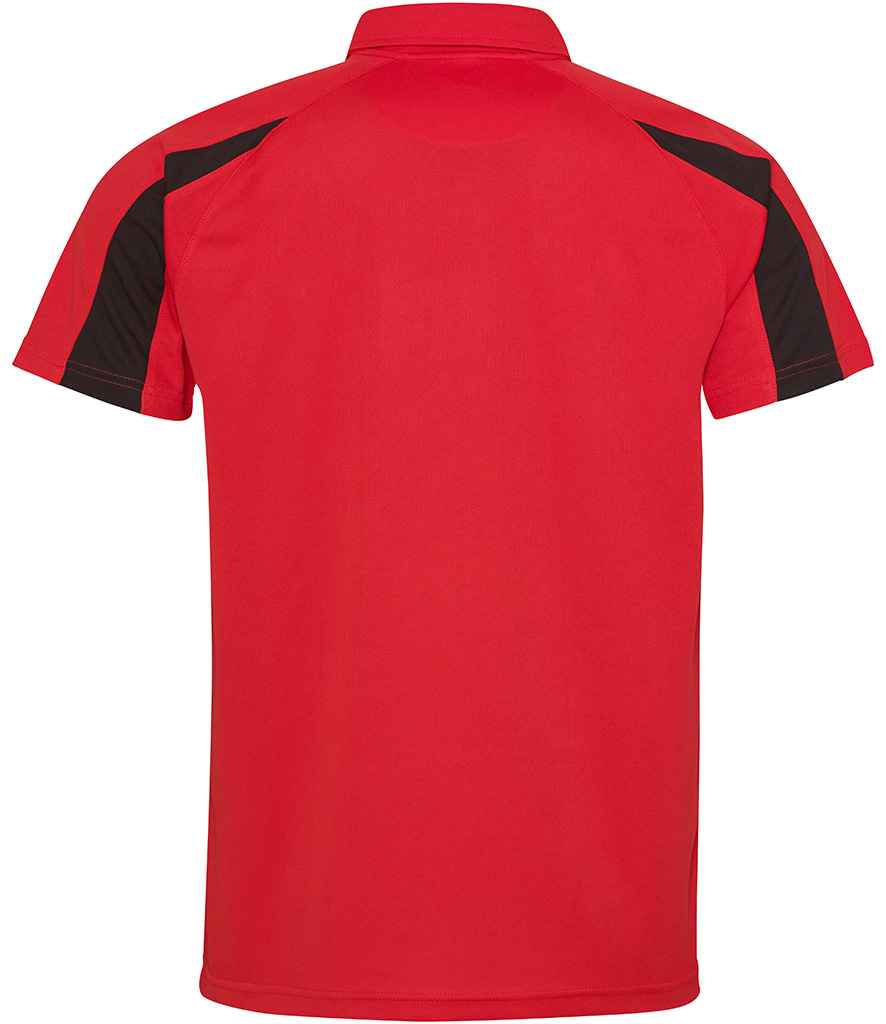 AWDis Cool Contrast Polo Shirt Fire Red/Jet Black