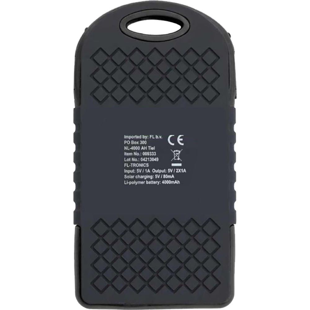 The Arin - Rubberized solar power bank (4000 mAh)