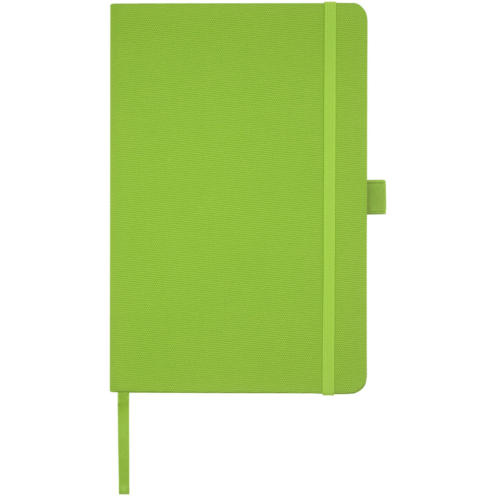 Branded Honua A5 recycled paper notebook with recycled PET cover