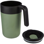 Branded Nordia 400 ml double-wall recycled mug