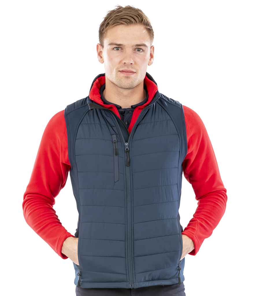 Result Genuine Recycled Compass Padded Gilet Navy/Navy