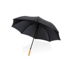 Branded 27" Impact AWARE™ RPET 190T auto open bamboo umbrella