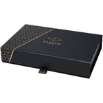 Branded Parker IM achromatic ballpoint and rollerball pen set with gift box