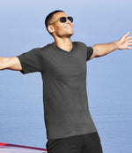 Fruit of the Loom V Neck Value T-Shirt Dark Heather