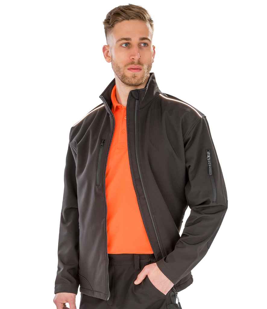 Result Work-Guard Ripstop Soft Shell Jacket Black/Black