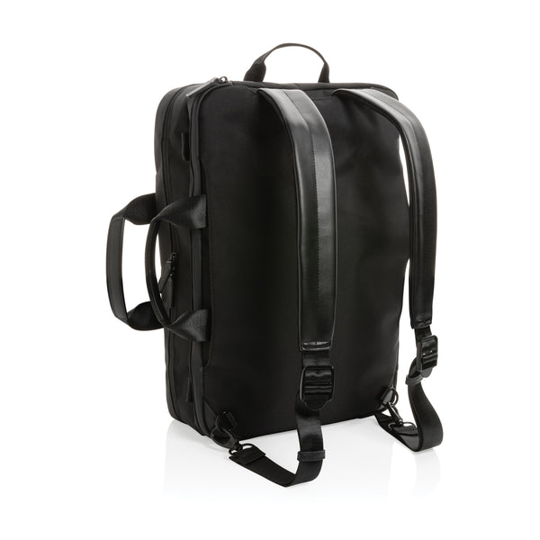 Branded Swiss Peak Aware™ executive 2-in-1 laptop backpack