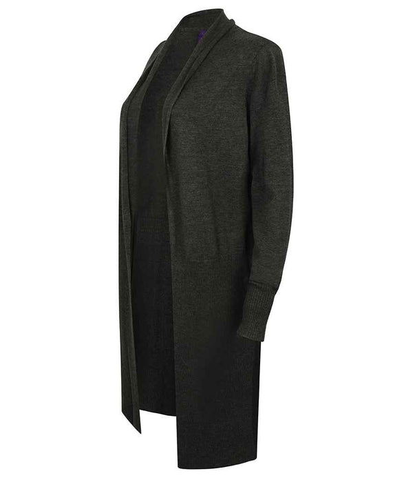 Branded Henbury Ladies Longline Open Cardigan