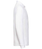 Fruit of the Loom Kids Long Sleeve Poly/Cotton Piqué Polo Shirt White