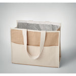 Branded Jute and canvas cooler bag