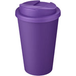 Branded Americano® Eco 350 ml recycled tumbler with spill-proof lid