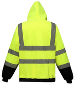 Yoko Hi-Vis Zip Hoodie Yellow/Navy