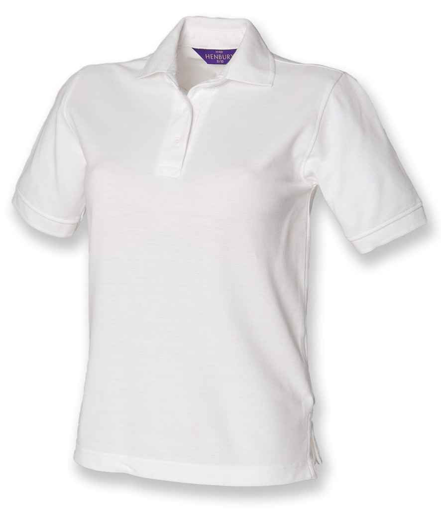 Henbury Ladies Poly/Cotton Piqué Polo Shirt White