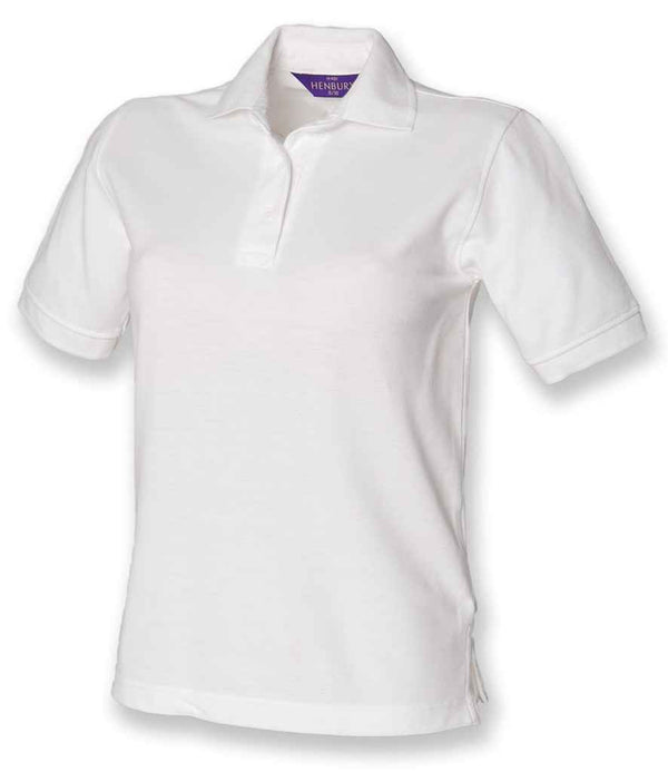 Henbury Ladies Poly/Cotton Piqué Polo Shirt White