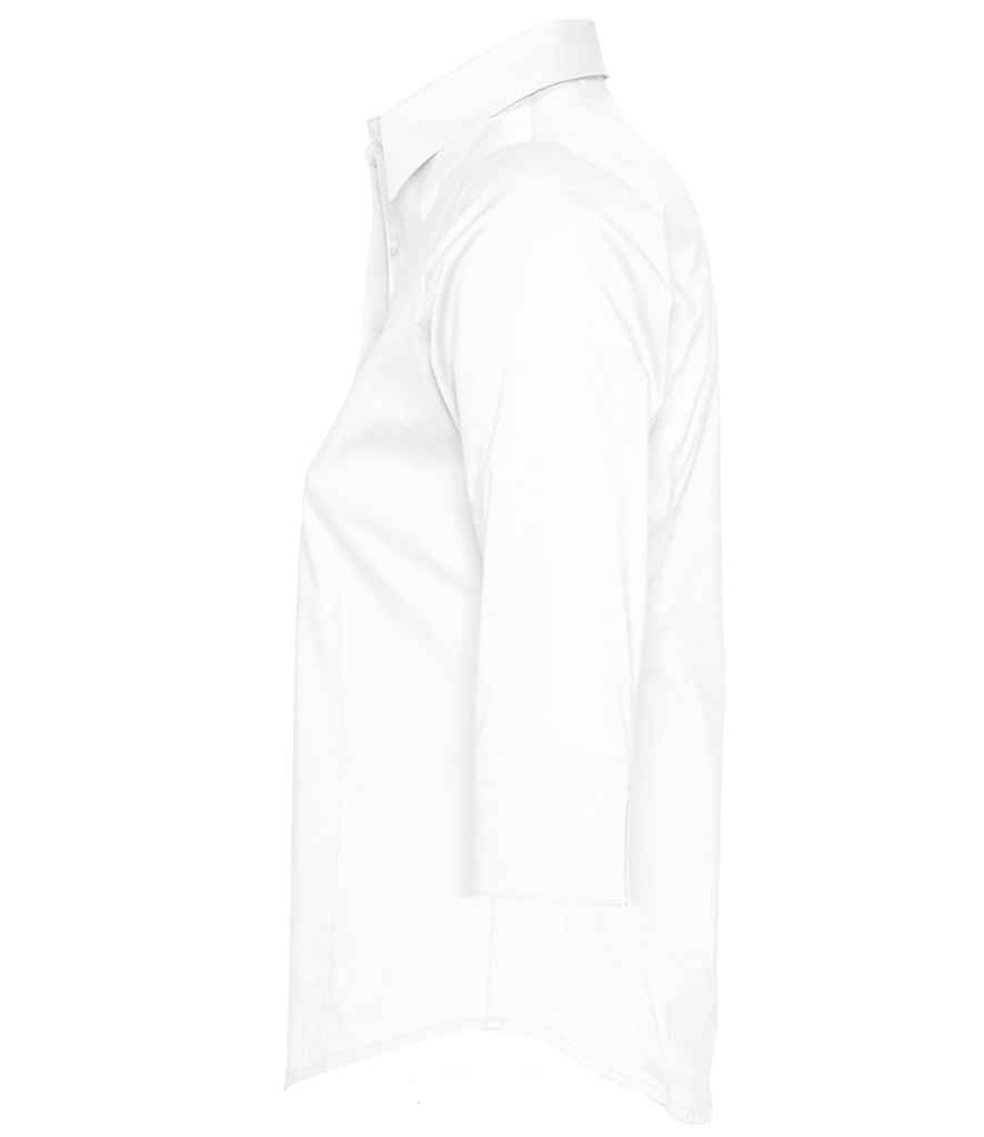 SOL'S Ladies Effect 3/4 Sleeve Fitted Shirt White