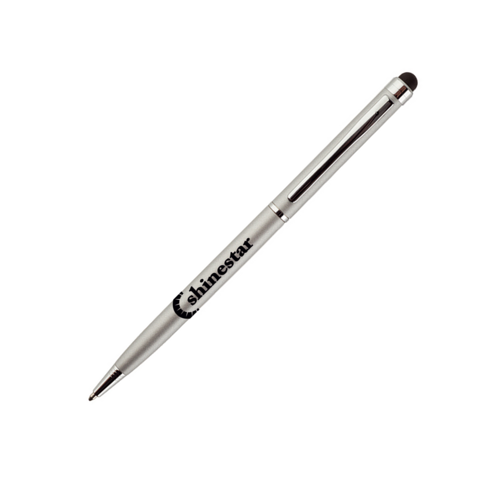 BIC® Sleek Stylus Matt Pen Matt Silver with Black Ink