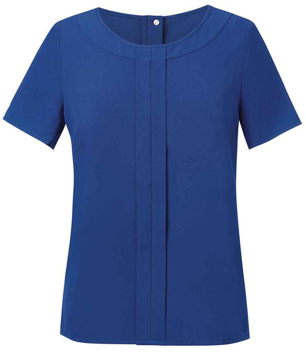 Brook Taverner Ladies Verona Short Sleeve Shirt Royal Blue
