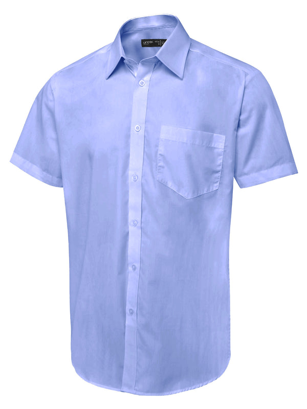 Branded Men's Short Sleeve Poplin Shirt