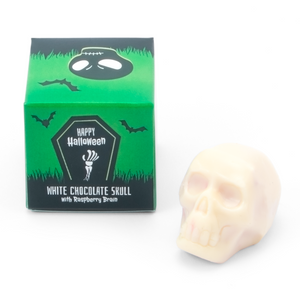 Halloween, Eco Mini Cube Box, White Chocolate Skulls, x1 Bespoke