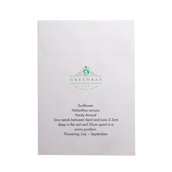 Seed Pack in White Paper Envelope Sunflower