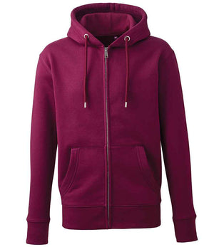 Anthem Organic Full Zip Hoodie Burgundy
