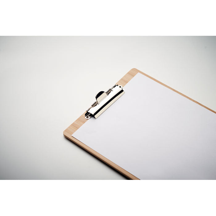 Branded A4 bamboo clipboard