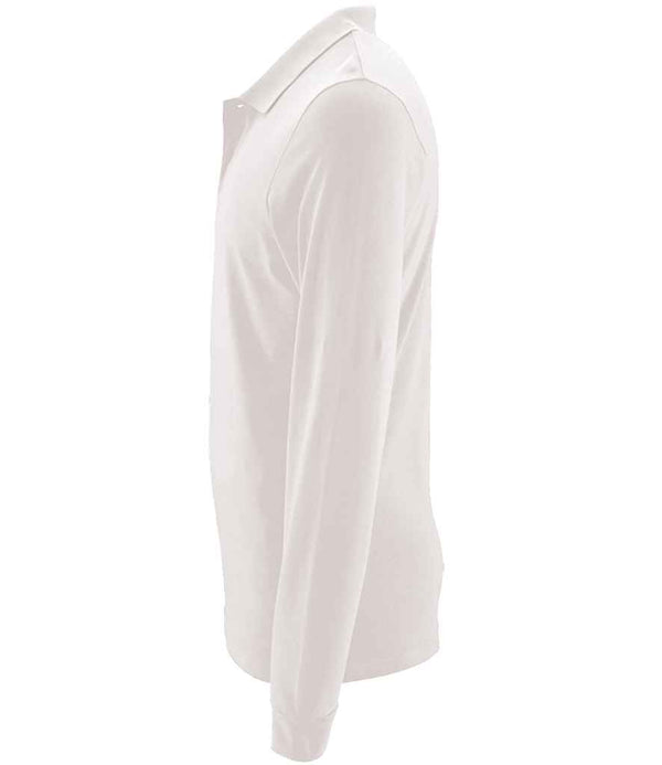SOL'S Perfect Long Sleeve Piqué Polo Shirt White