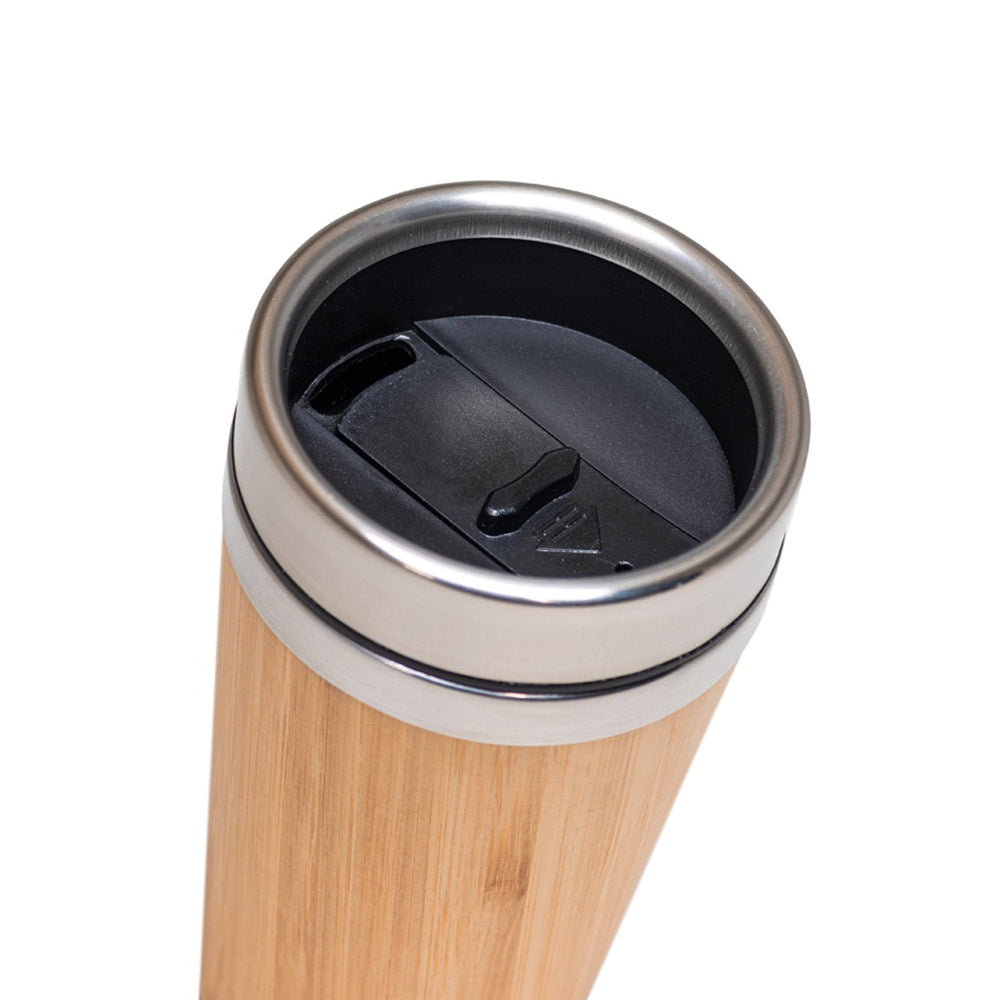 Branded Bamboo Double Wall Travel Mug