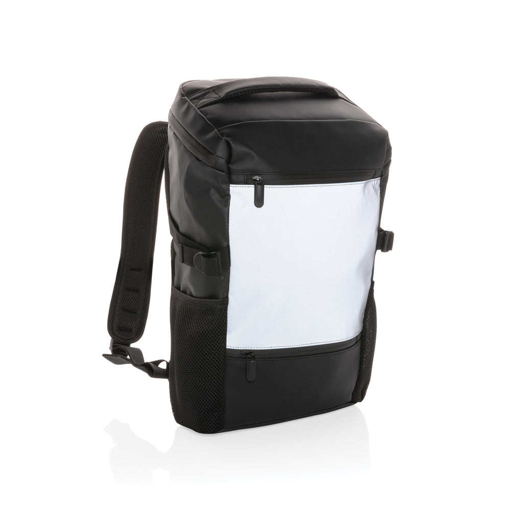 Branded PU high visibility easy access 15.6" laptop backpack