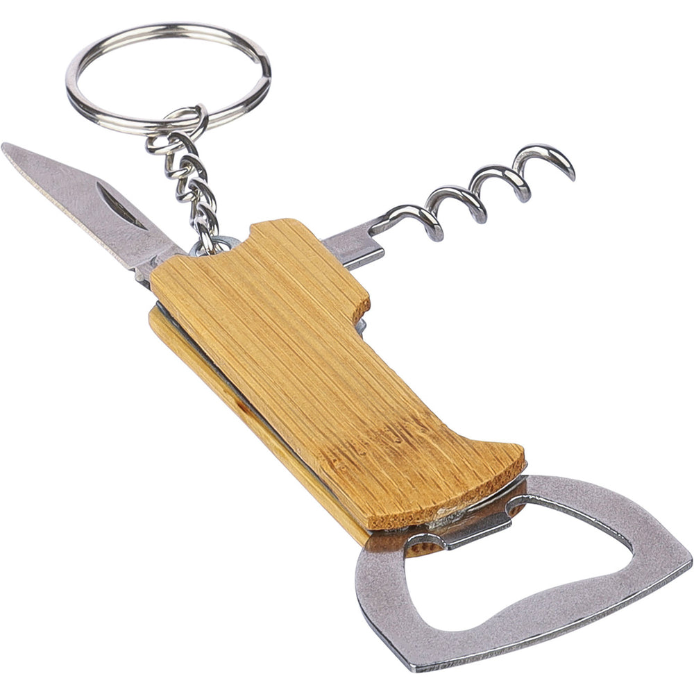 The Stuart - Bamboo bottle opener keyring