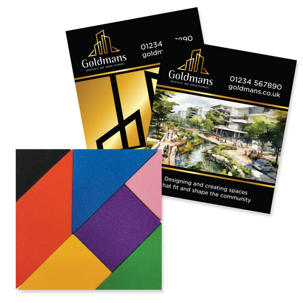 Foam Geometric Puzzle Shapes with Printed Insert