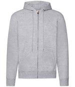Fruit of the Loom Classic Zip Hooded Sweatshirt Heather Grey