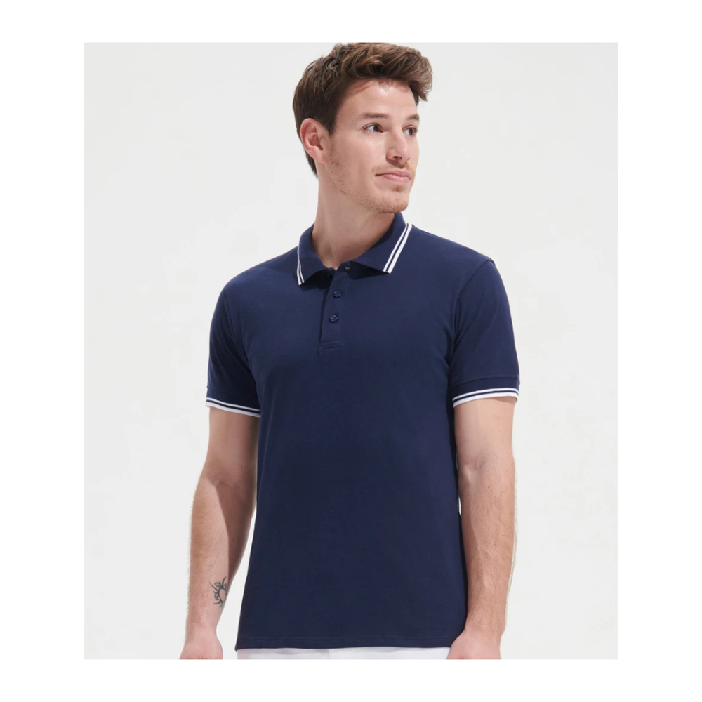 SOL'S Pasadena Tipped Cotton Piqué Polo Shirt