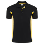 Orn Silverswift Two Tone Poloshirt Black/Yellow