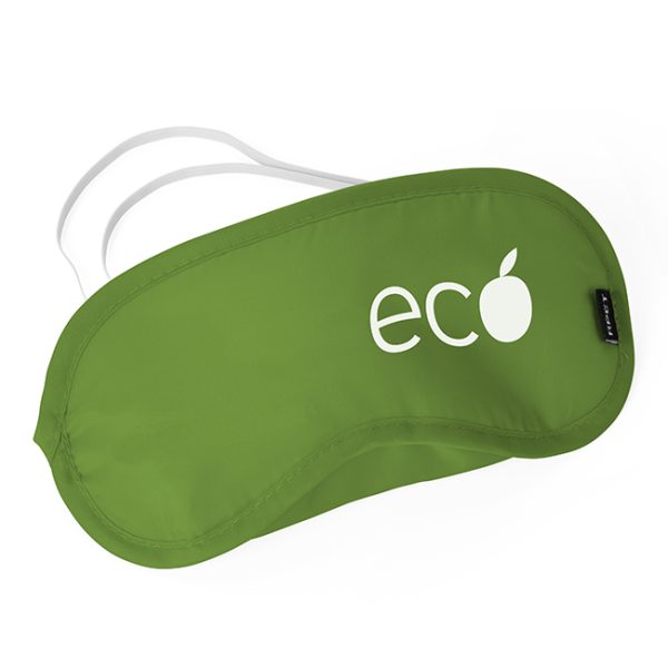 Black rPET Sleep Eye Mask, Plain Stock