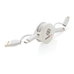 Branded RCS standard recycled plastic and TPE 6-in-1 cable