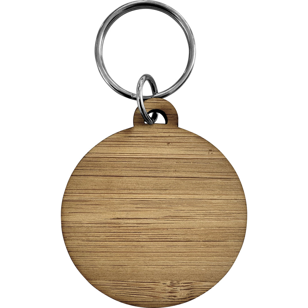 The Graina - Bamboo keyring (Round)