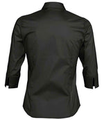 SOL'S Ladies Effect 3/4 Sleeve Fitted Shirt Black