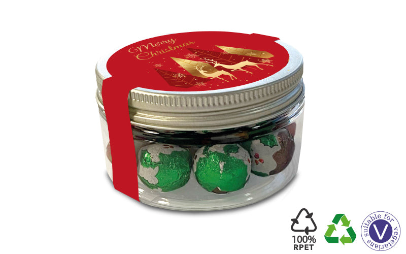 Festive Pot of Chocolate Baubles