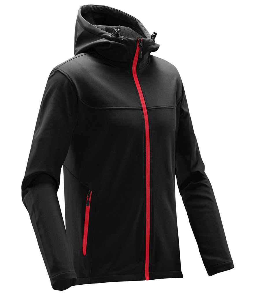 Stormtech Orbiter Hooded Soft Shell Jacket Black/Bright Red