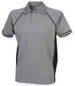 Finden + Hales Performance Piped Polo Shirt Grey/Black